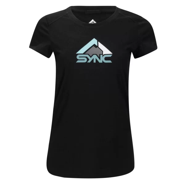 womens_logo_tee_shirt_bla_0.webp SYNC Performance Women'S Logo Tee Shirt- Black | | T-Shirts